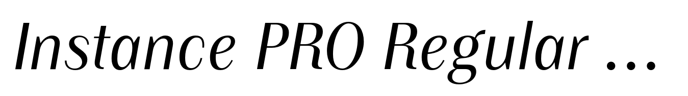 Instance PRO Regular Italic